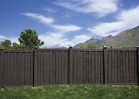 Walnut Brown Ashland privacy fence panels