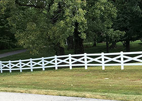 PVC crossbuck fence