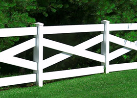 clay crossbuck fence