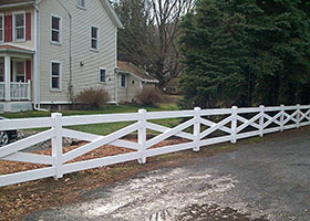 clay crossbuck fencing