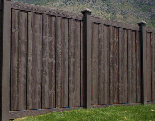 mocha walnut vinyl fence