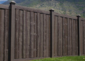 Walnut Brown privacy fence panels