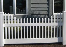 Concord vinyl picket fence