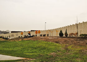 simulated stone fence