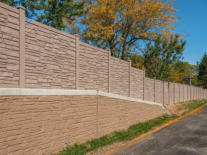 simulated stone fence