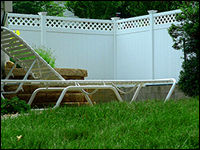 Rainier with Lattice vinyl privacy fence panels