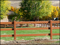 Rainier with Lattice vinyl privacy fence panels