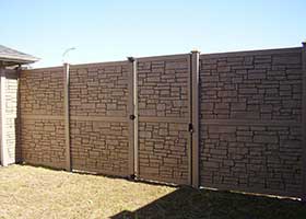 simulated stone fence