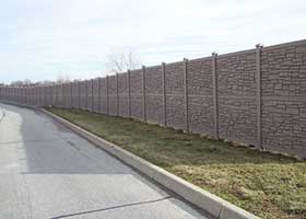 simulated stone fence