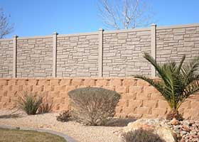 simulated stone fence