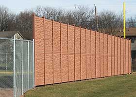 simulated stone fence