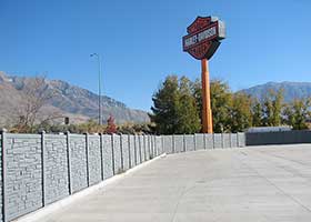 simulated stone fence