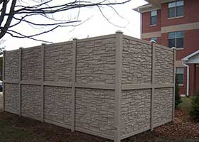 simulated stone fence