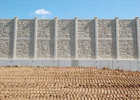 simulated stone fence