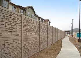 simulated stone fence