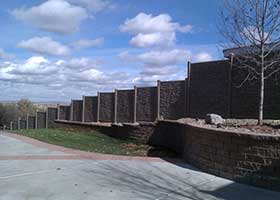 simulated stone fence