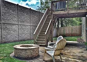 simulated stone fence