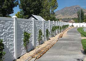 simulated stone fence