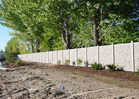 simulated stone fence