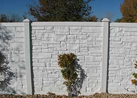 simulated stone fence
