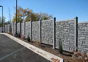 simulated stone fence