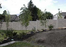 simulated stone fence