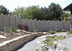 simulated stone fence