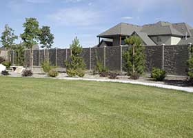 simulated stone fence