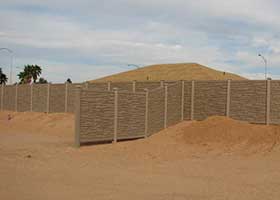 simulated stone fence