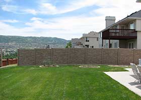 simulated stone fence