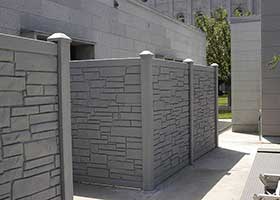 simulated stone fence