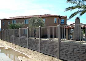 simulated stone fence