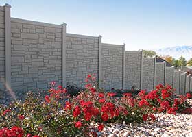 simulated stone fence