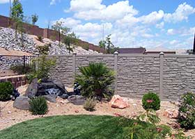 simulated stone fence