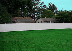 white privacy fence