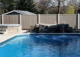 white privacy vinyl fence panel