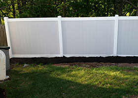 white PVC fence