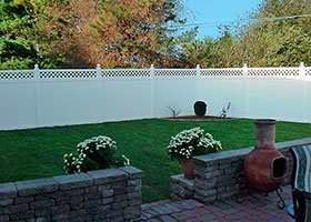 white privacy fencing