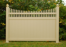 tan privacy fence