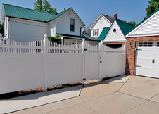 6' Tall tan vinyl privacy fence