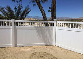 Texas vinyl fence