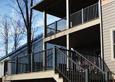 Minnesota black aluminum deck railing