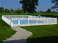 vinyl pool fence