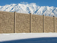 simulated stone fence