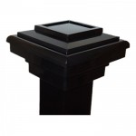 Aluminum Fence Solar Post Cap Black