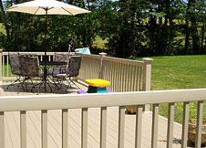 TAN Vinyl Flat Railing and Tan Vinyl Stair Railing