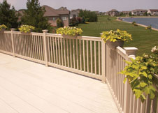 TAN Vinyl Railing Factory direct