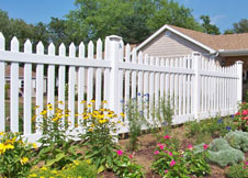 white Austin Picket fence
