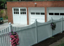 white Austin picket fence