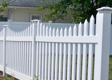 Austin vinyl picket fence